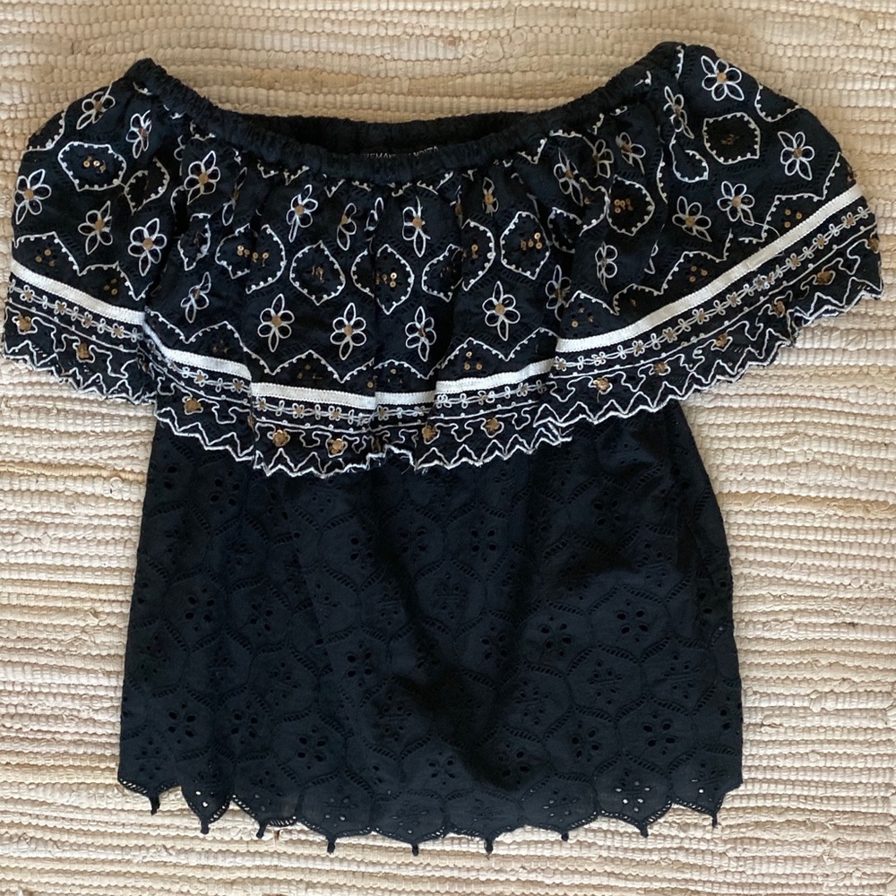 Anthropologie off-the-shoulder boho top